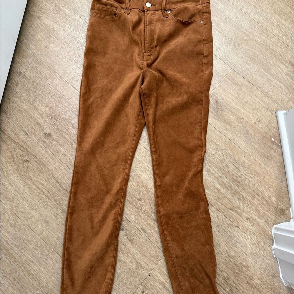 Good American Brown Suede Pants